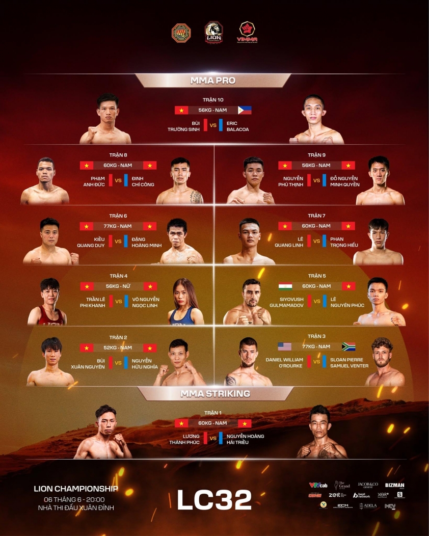 Trực tiếp LION Championship 32, 20h00 hôm nay 6/6 845565
